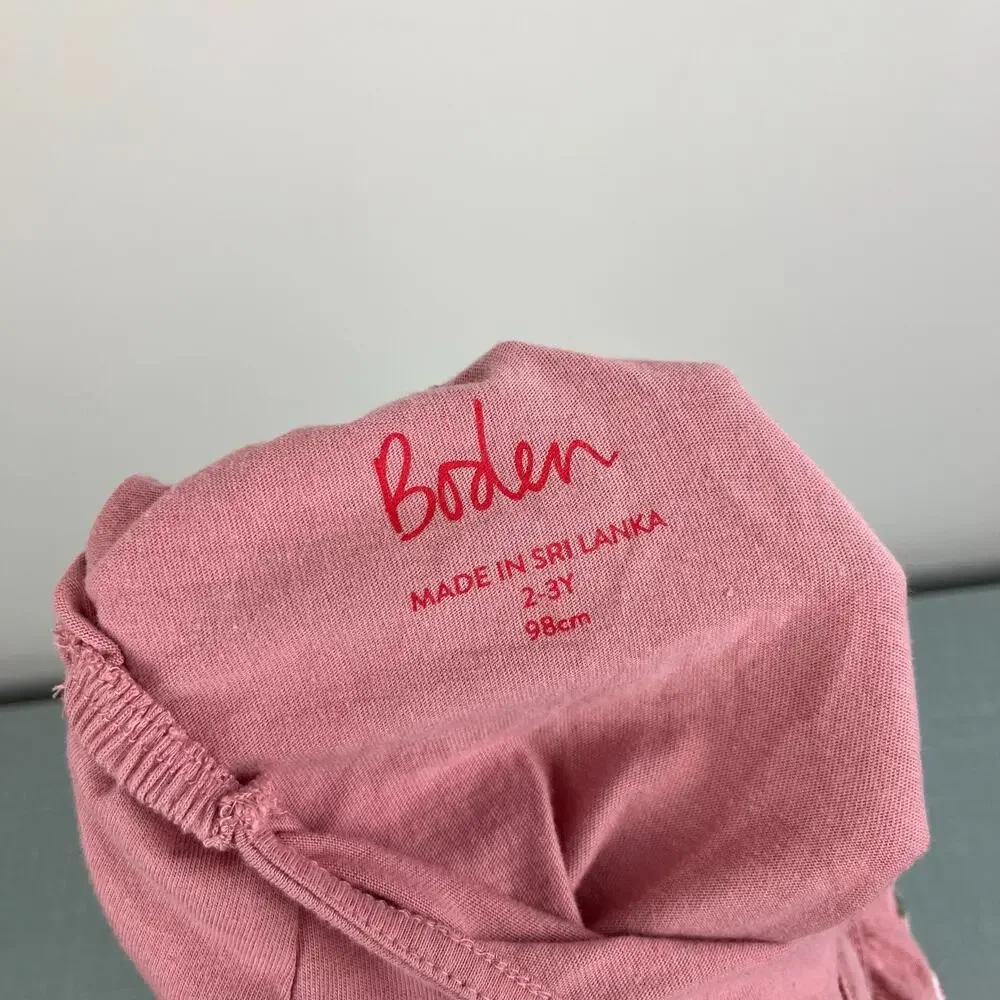 Mini Boden Strawberry Ruffle Cross Back Tank Top 2-3